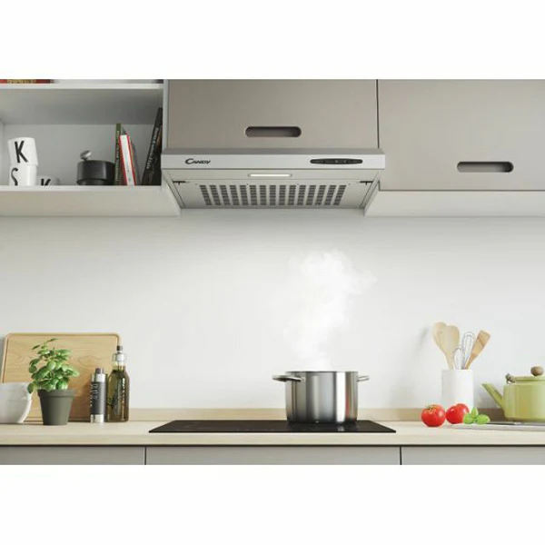 Candy 60cm Integrated Visor Cooker Hood - Silver | CFT610/5S - Image 4