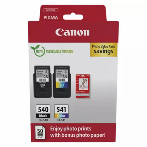 Canon PG-540/CL-541 Ink Cartridge with Photo Paper - Black & Colour | 5225B013