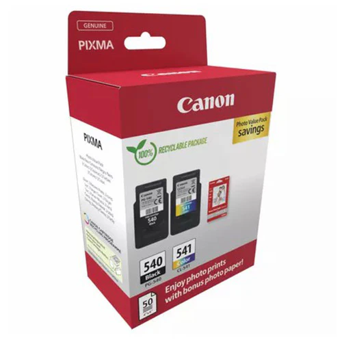 Canon PG-540/CL-541 Ink Cartridge with Photo Paper - Black & Colour | 5225B013 - Image 2