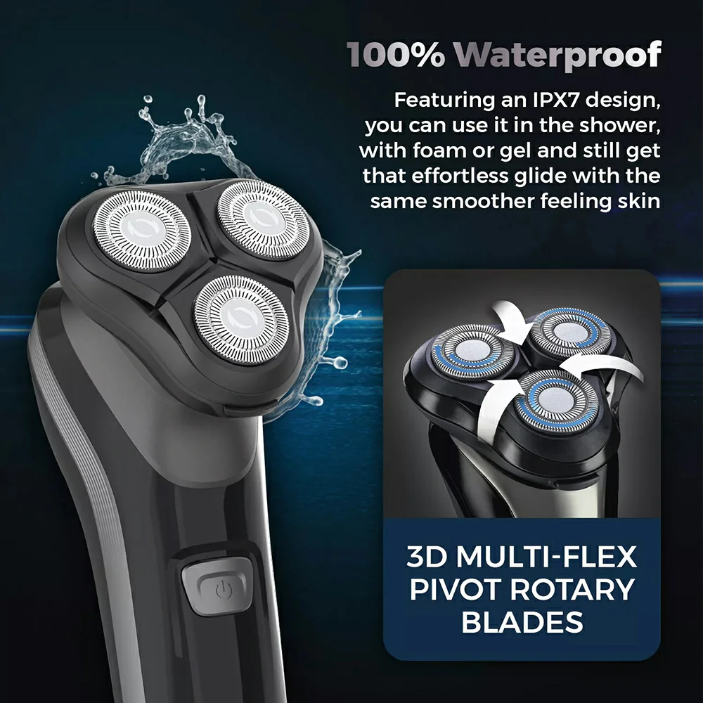 Carmen Professional IPX7 Rotary Shaver - Black | C81209 - Image 3