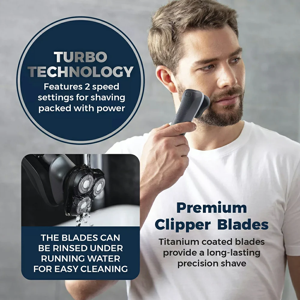 Carmen Professional IPX7 Rotary Shaver - Black | C81209 - Image 4