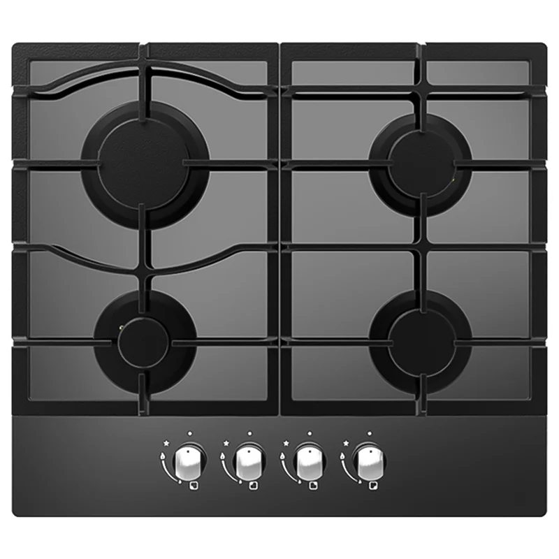 Cata 60CM 4 Zone Gas on Glass Hob - Black | UBGOG601BK