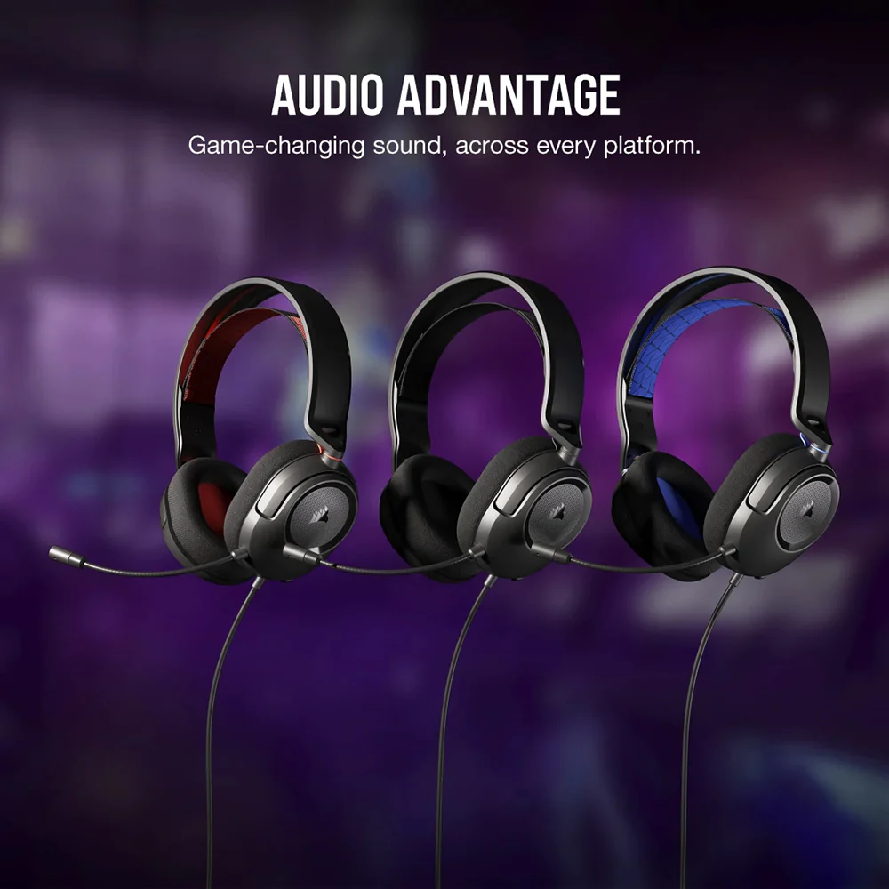 Corsair HS35 V2 Multiplatform Over-Ear Wired Gaming Headset - White - Image 5