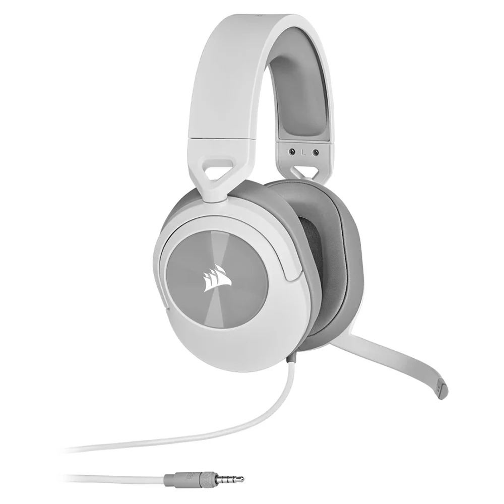 Corsair HS55 Over-Ear Wired Gaming Headset - White | 106-CA-9011261-EU