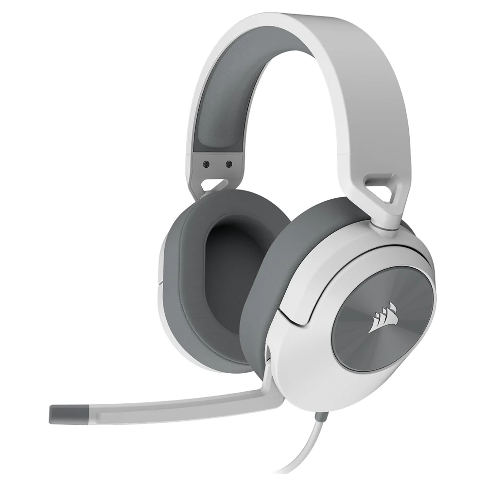 Corsair HS55 Over-Ear Wired Gaming Headset - White | 106-CA-9011261-EU - Image 2