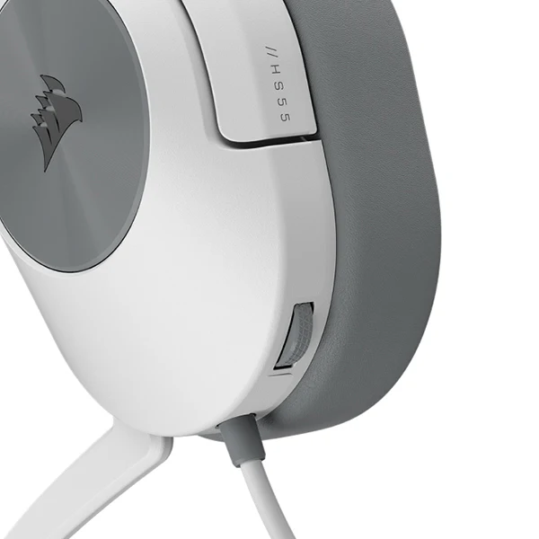 Corsair HS55 Over-Ear Wired Gaming Headset - White | 106-CA-9011261-EU - Image 5