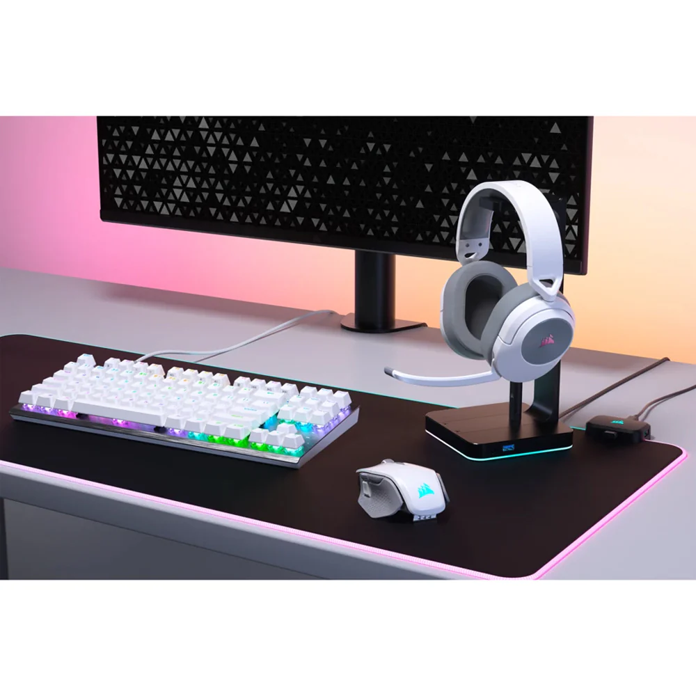 Corsair HS55 Over-Ear Wireless Bluetooth Gaming Headset - White | 106-CA-9011281-EU - Image 5