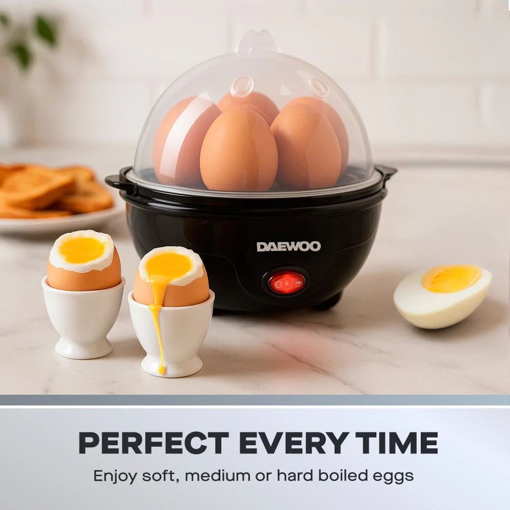 Daewoo Essentials Egg Boiler Machine - Black | 969924 - Image 2