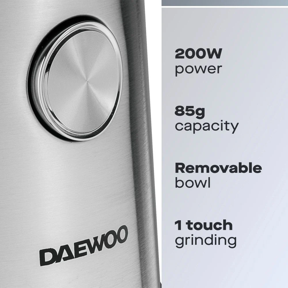 Daewoo Wet & Dry Coffee & Spice Grinder - Stainless Steel | 970128 - Image 2