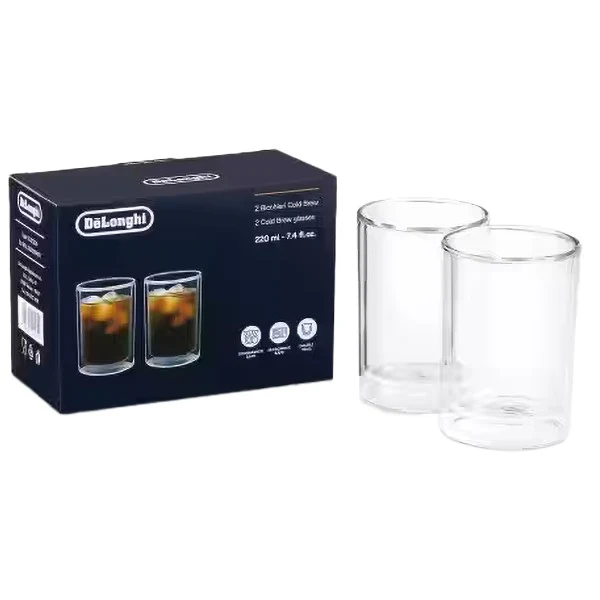 DeLonghi 220ML Cold Brew Glass Pack of 2 - Clear | DLSC324