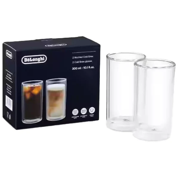 DeLonghi 300ML Cold Brew Glass Pack of 2 - Clear | DLSC325