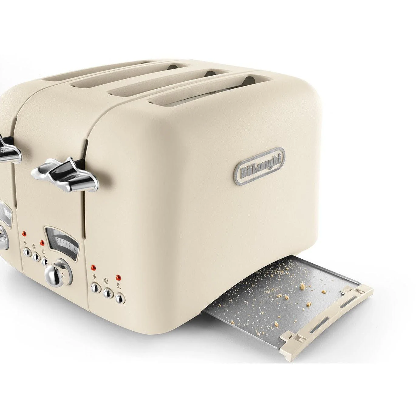 DeLonghi Argento Flora 1800W 4 Slice Toaster - Beige | CT04.BG - Image 3