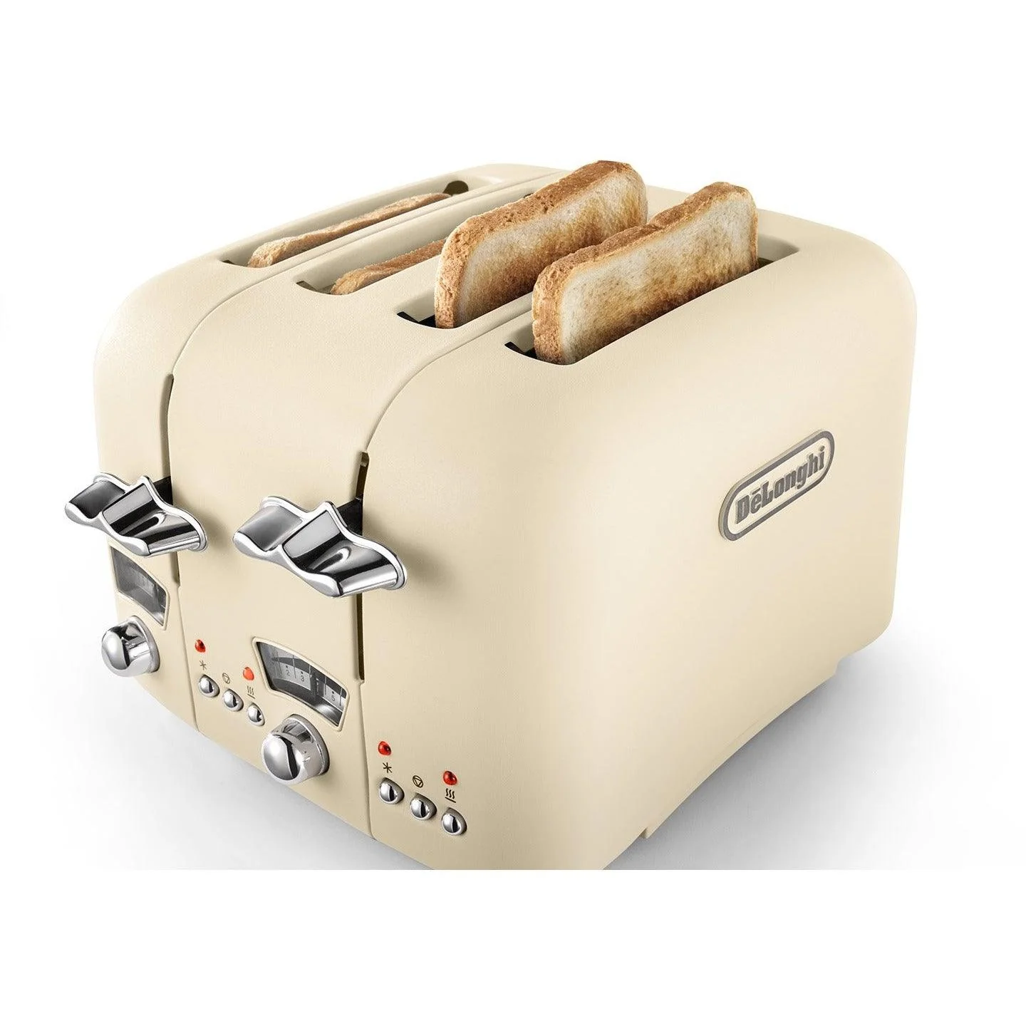 DeLonghi Argento Flora 1800W 4 Slice Toaster - Beige | CT04.BG - Image 4