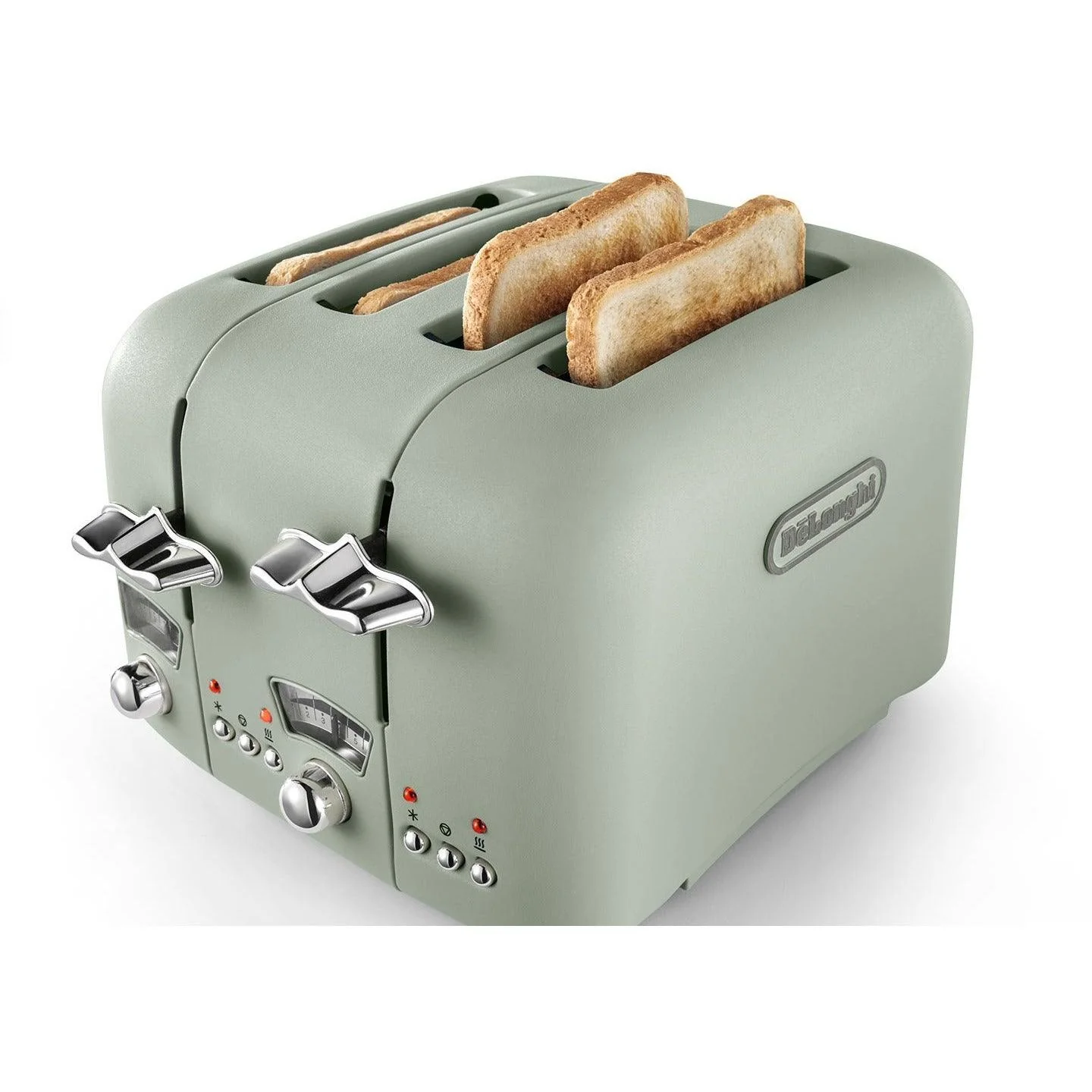 DeLonghi Argento Flora 1800W 4 Slice Toaster - Green | CT04.GR - Image 4