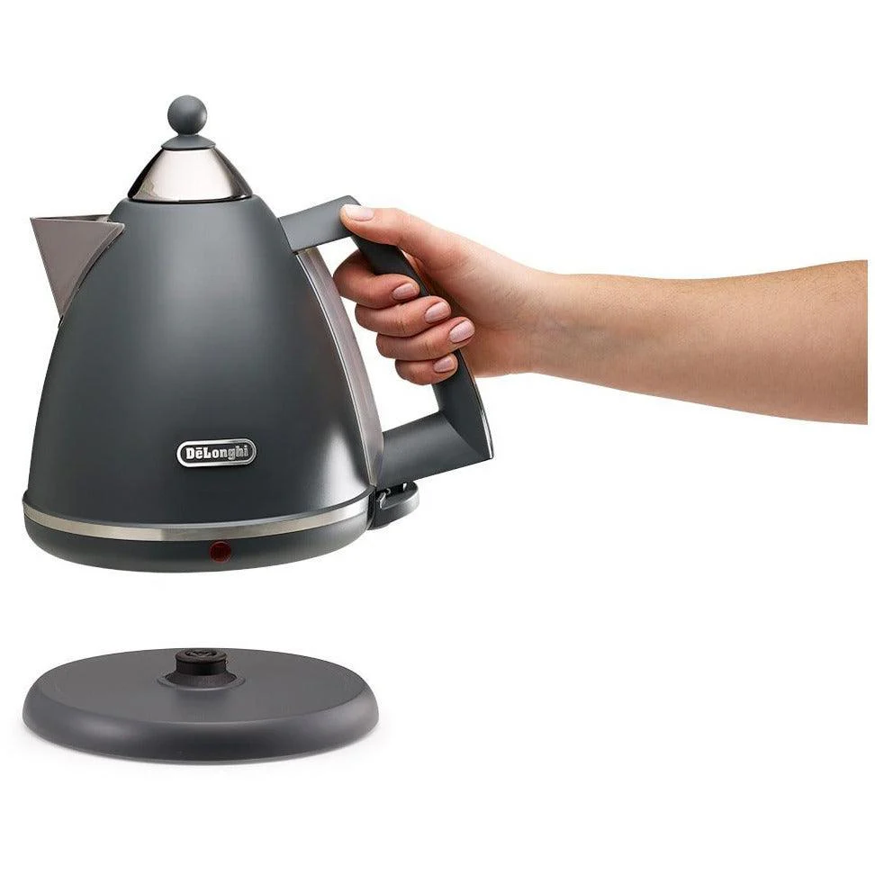 DeLonghi Argento Silva 1.7L 3000W Jug Kettle - Grey | KBX3016.GY - Image 3