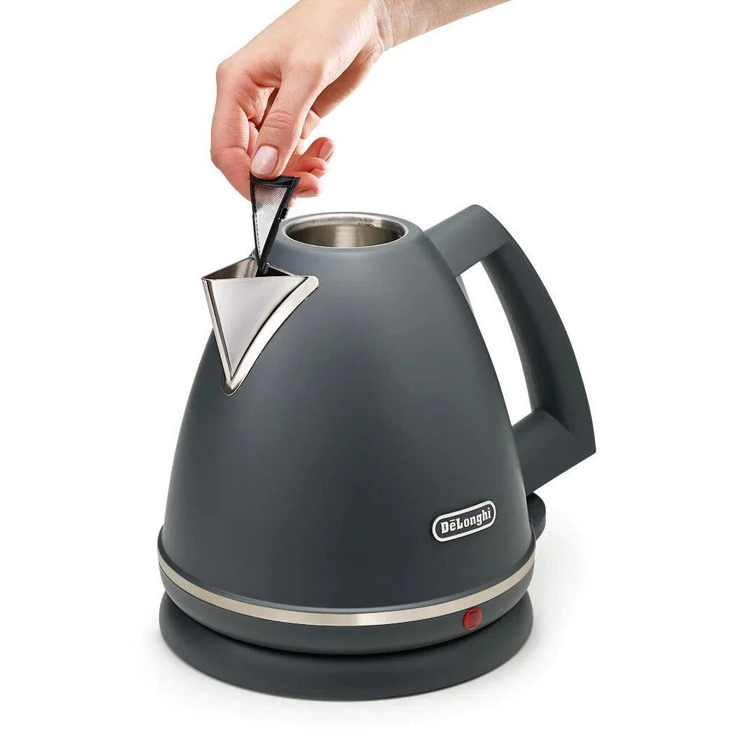 DeLonghi Argento Silva 1.7L 3000W Jug Kettle - Grey | KBX3016.GY - Image 4