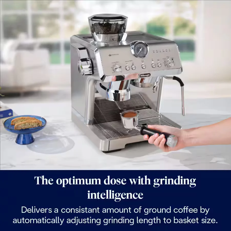 DeLonghi Bean to Cup Coffee Machine With La Specialista Opera Home Cafe Kit - Metal | EC9555.M - Image 11