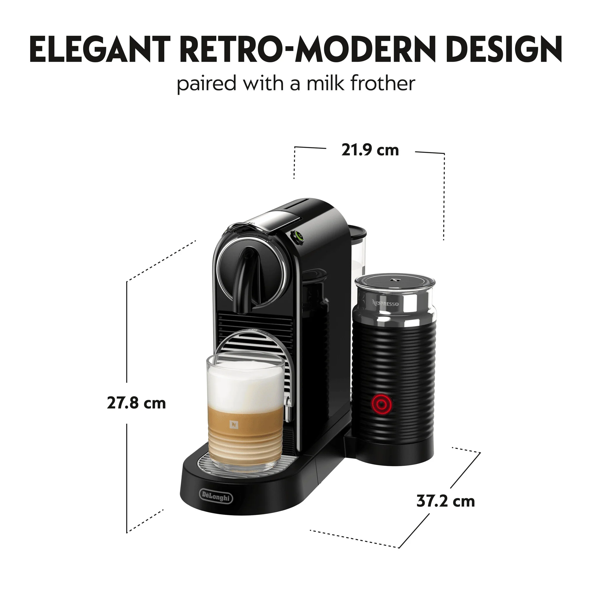 DeLonghi Citiz Nespresso Coffee Machine - Black | EN267.BAE - Image 6