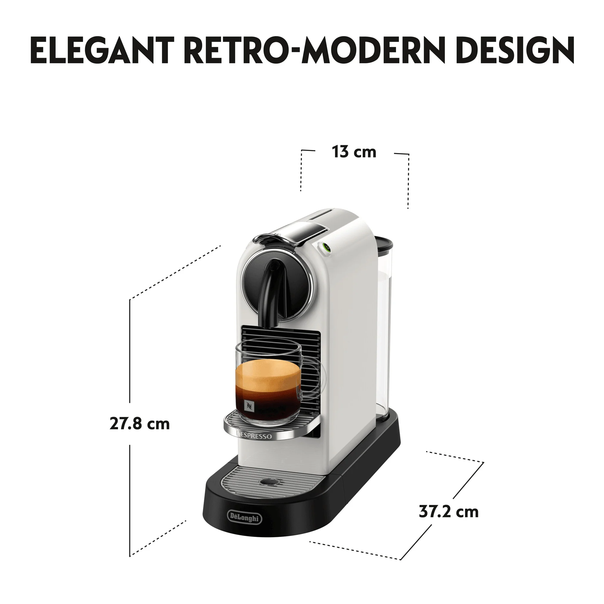 DeLonghi Citiz Nespresso Coffee Machine - White | EN167.W - Image 10