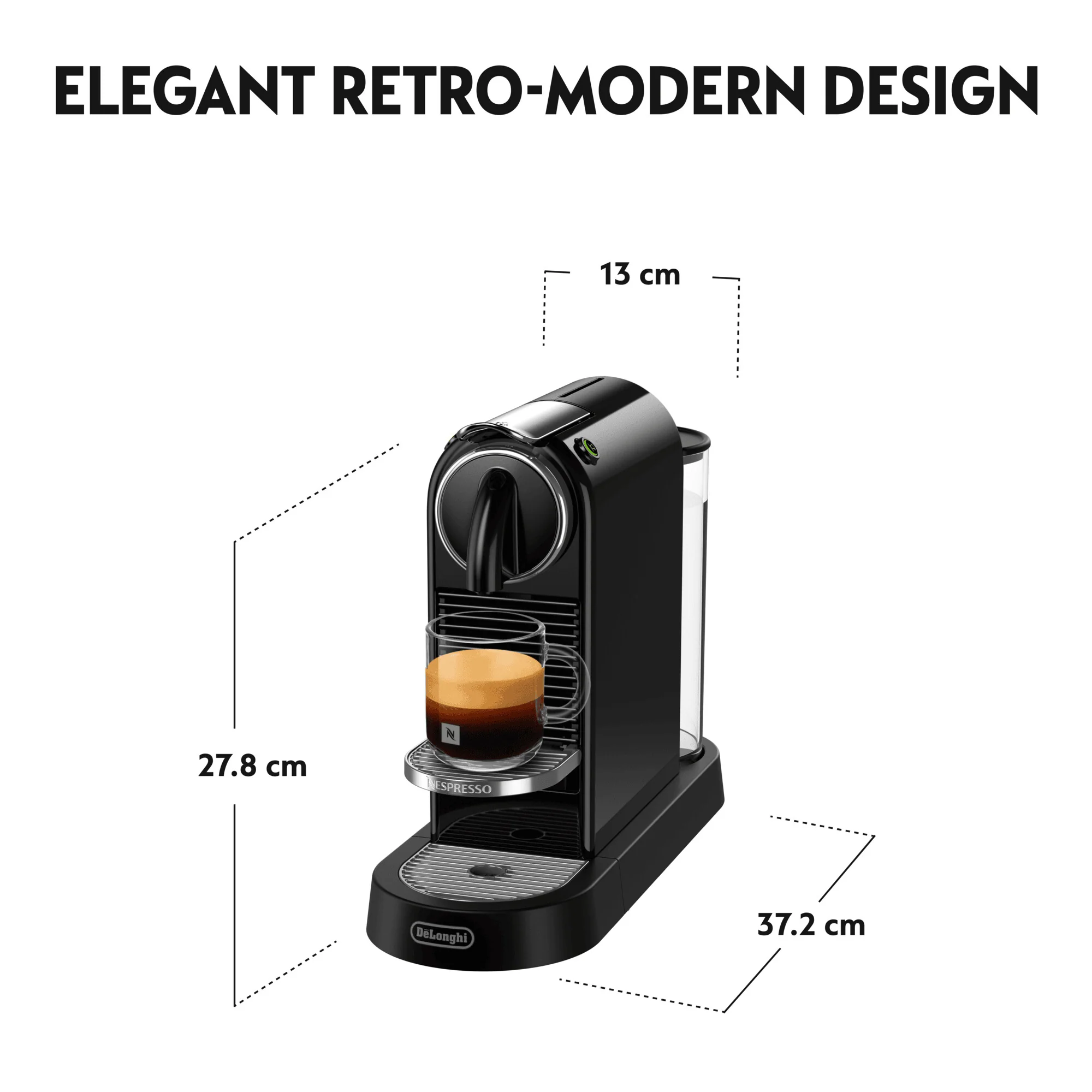 Nespresso DeLonghi Citiz Coffee Machine - Black | EN167.B - Image 11
