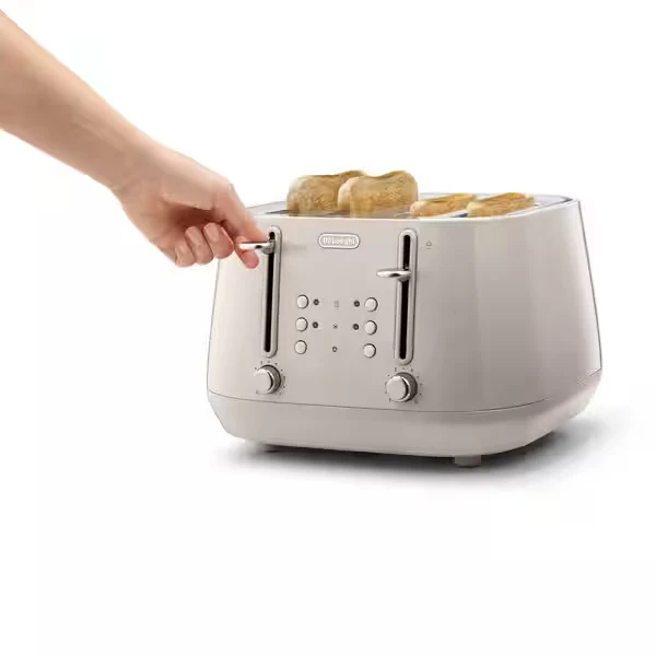 DeLonghi Eclettica 4 Slice Toaster - Beige | CTY4003.BG - Image 4