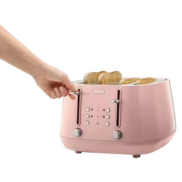 DeLonghi Eclettica 4 Slice Toaster - Pink | CTY4003.PK - Image 4