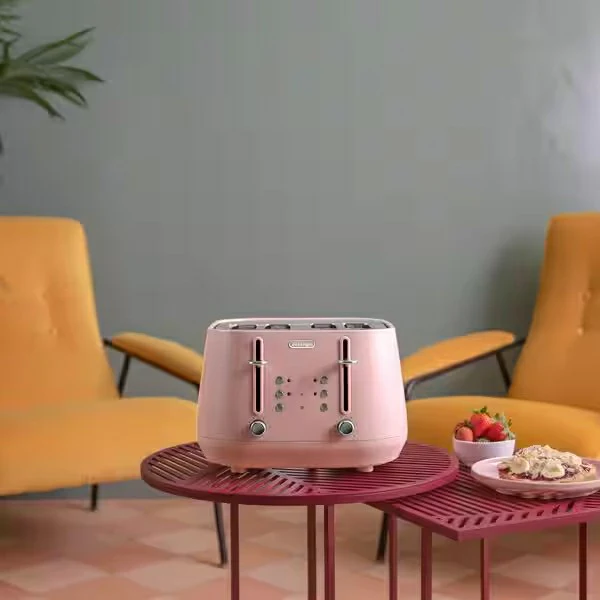 DeLonghi Eclettica 4 Slice Toaster - Pink | CTY4003.PK - Image 5