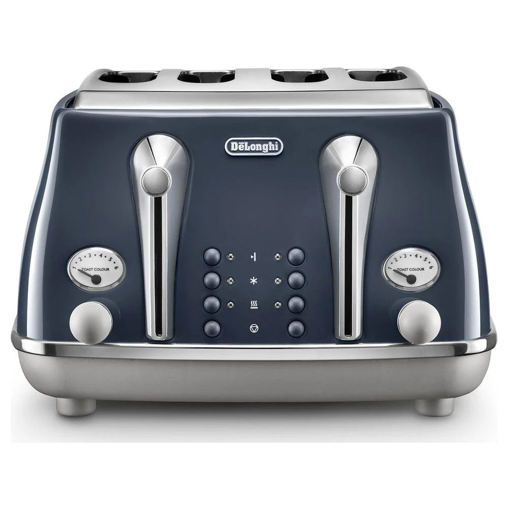 DeLonghi Icona 1800W 4 Slice Toaster - Blue | CTOC4003.BL