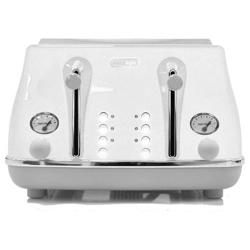 DeLonghi Icona 1800W 4 Slice Toaster - White | CTOC4003.W