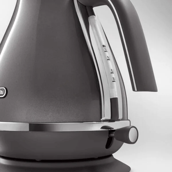 DeLonghi Icona Metallics 1.7L 2000W Jug Kettle - Grey | KBOT3001.GY - Image 2