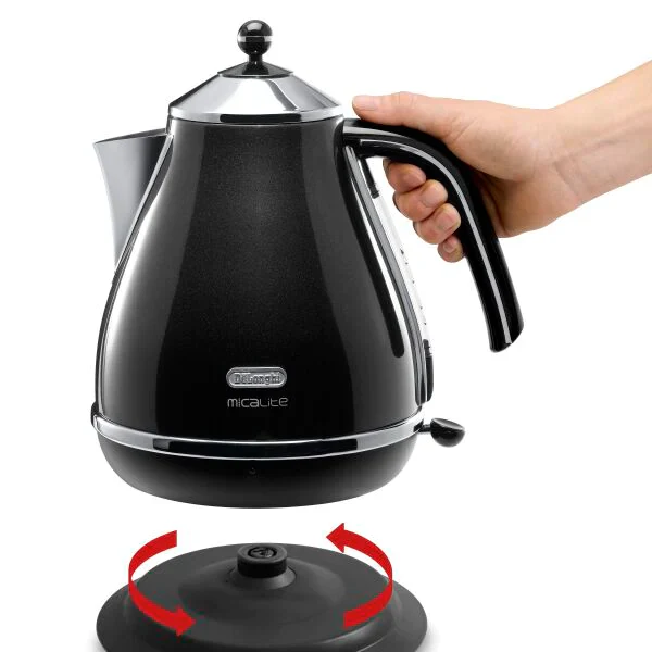 DeLonghi Icona Micalite 1.7L 2000W Jug Kettle - Black | KBOM3001.BK - Image 4