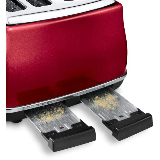 DeLonghi Icona Micalite 1800W 4 Slice Toaster - Red | CTOM4003R - Image 4