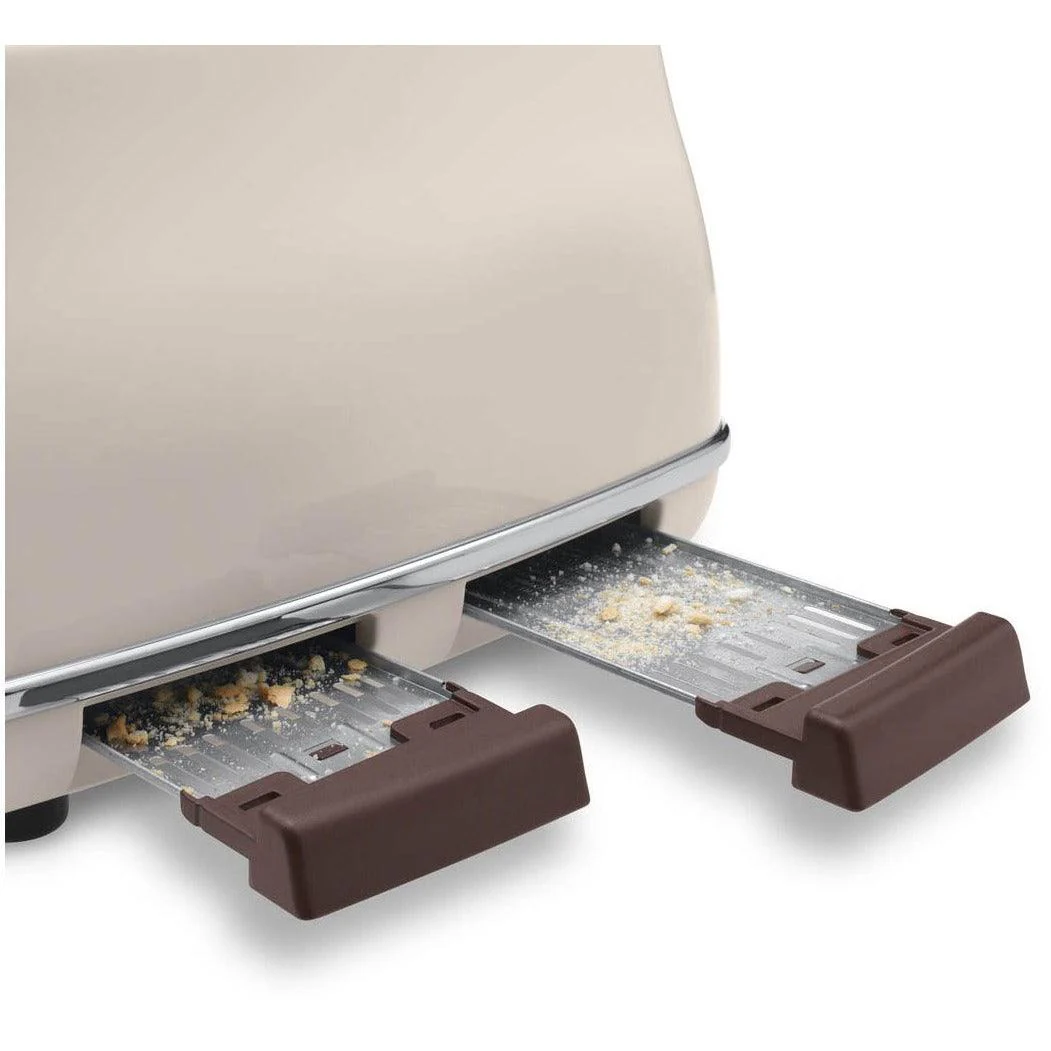 DeLonghi Icona Vintage 1800W 4 Slice Toaster - Beige | CTOV4003.BG - Image 3