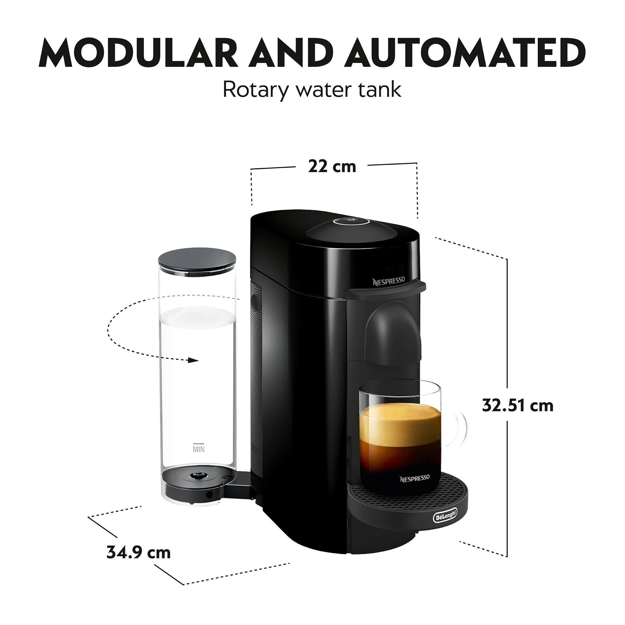 DeLonghi Nespresso Vertuo Plus Capsule Coffee Machine - Black | ENV150.B - Image 7