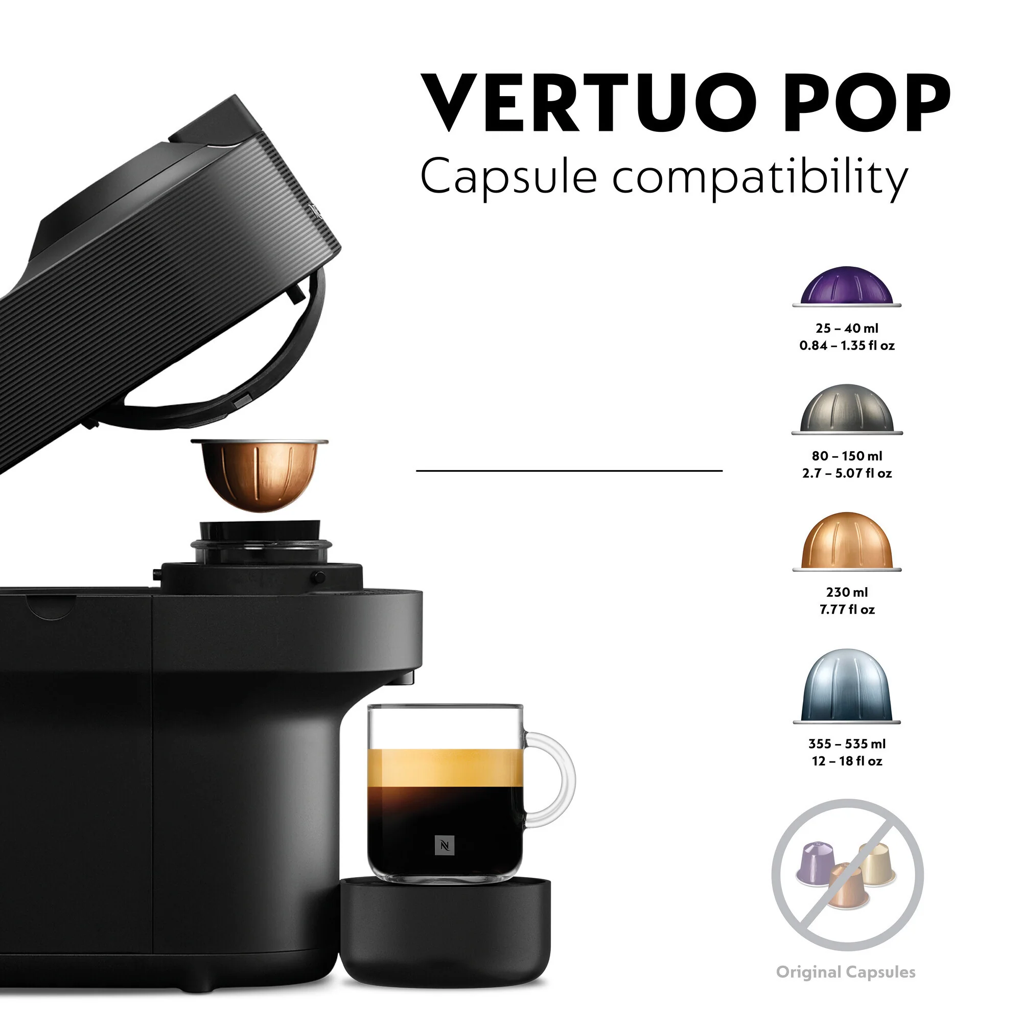 DeLonghi Nespresso Vertuo Pop Coffee Machine - Black | ENV90.B - Image 5