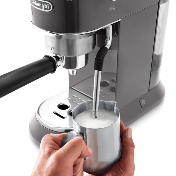 DeLonghi New Dedica Arte Manual Espresso Coffee Maker - Grey | EC885.GY - Image 2