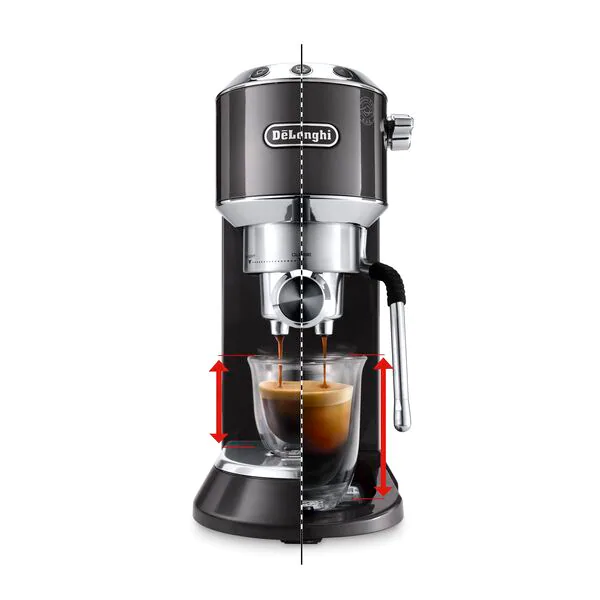 DeLonghi New Dedica Arte Manual Espresso Coffee Maker - Grey | EC885.GY - Image 4