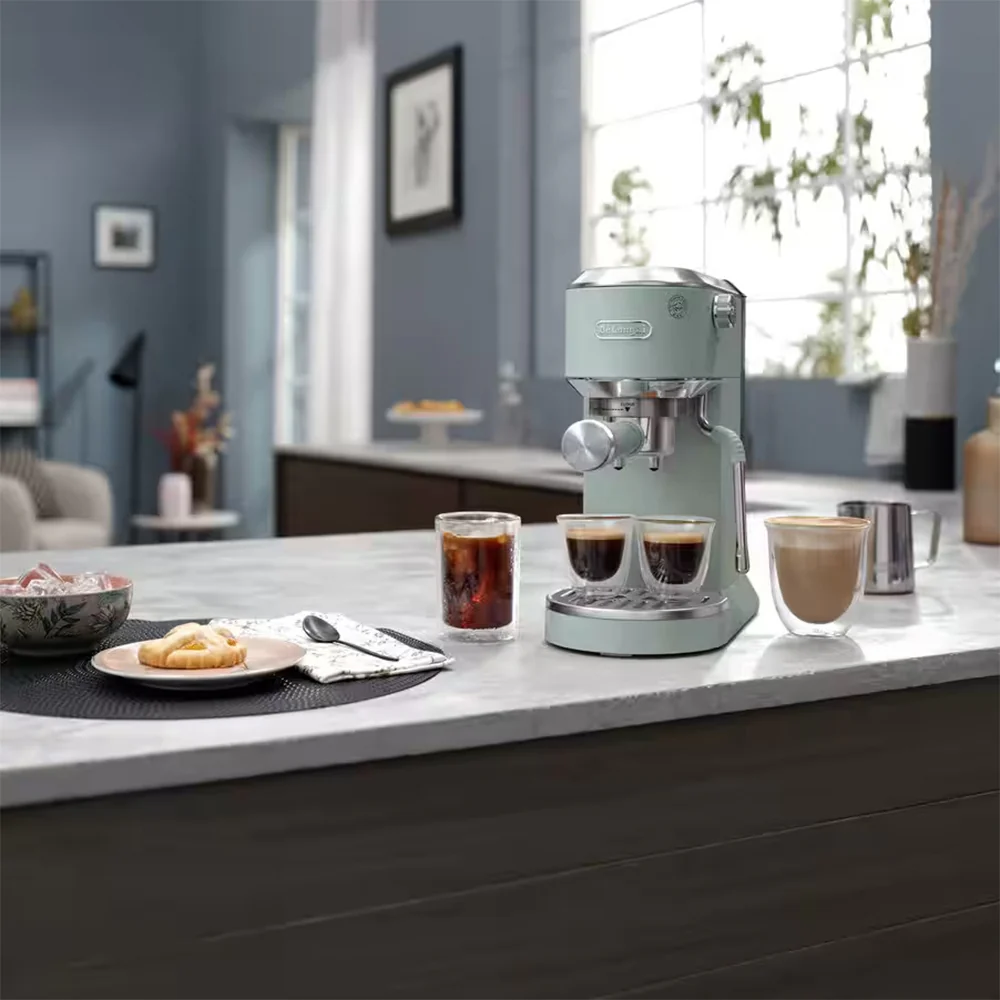 DeLonghi New Dedica Duo Coffee Machine - Green | EC890.GR - Image 5