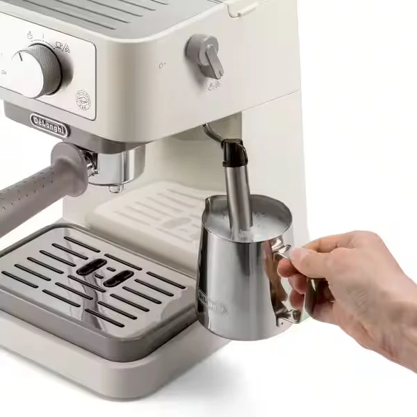DeLonghi Stilosa Espresso Coffee Machine - Cream | EC260.CR - Image 3