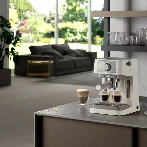 DeLonghi Stilosa Espresso Coffee Machine - Cream | EC260.CR - Image 4