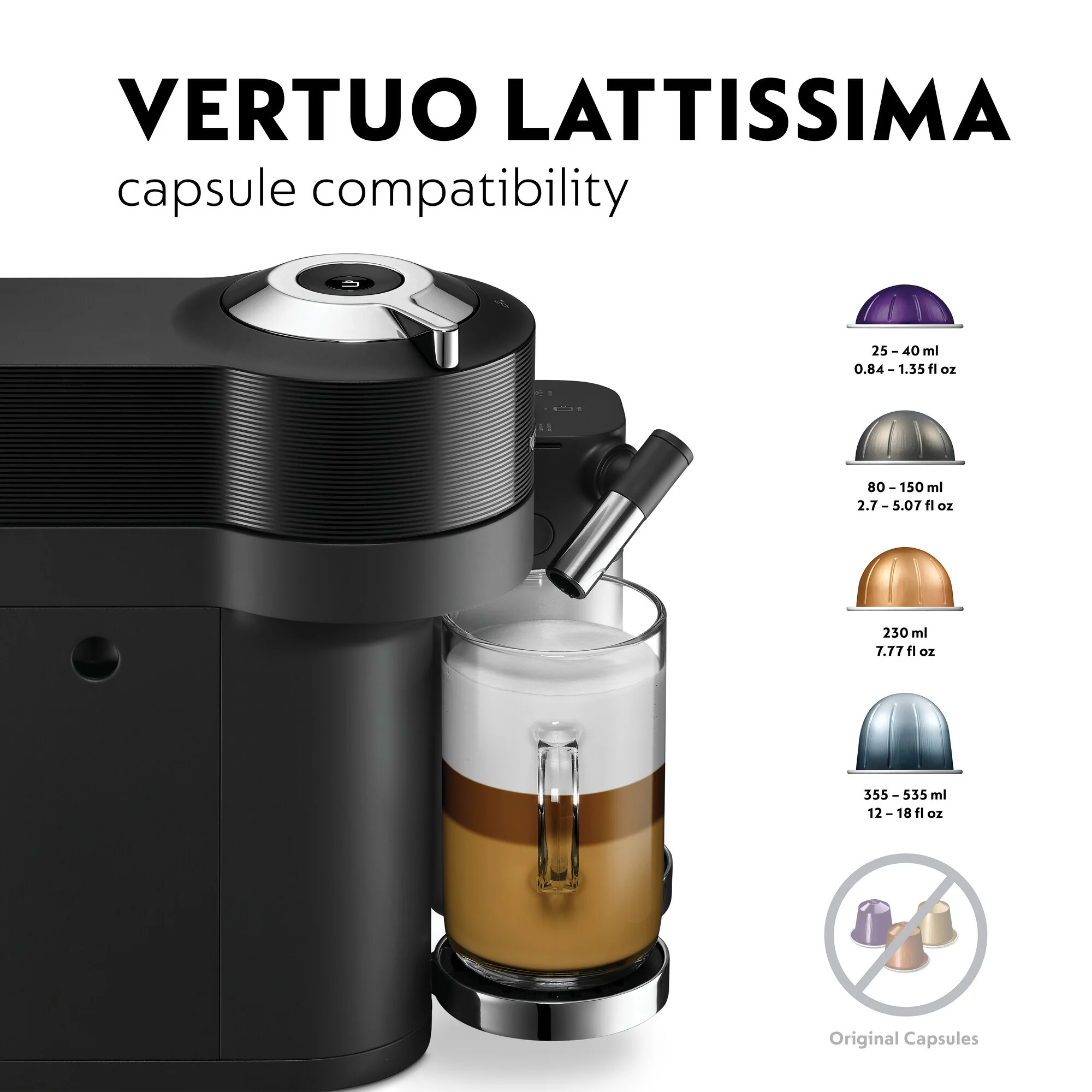 Nespresso Vertuo Lattissima Coffee Machine - Black | ENV300.B - Image 7