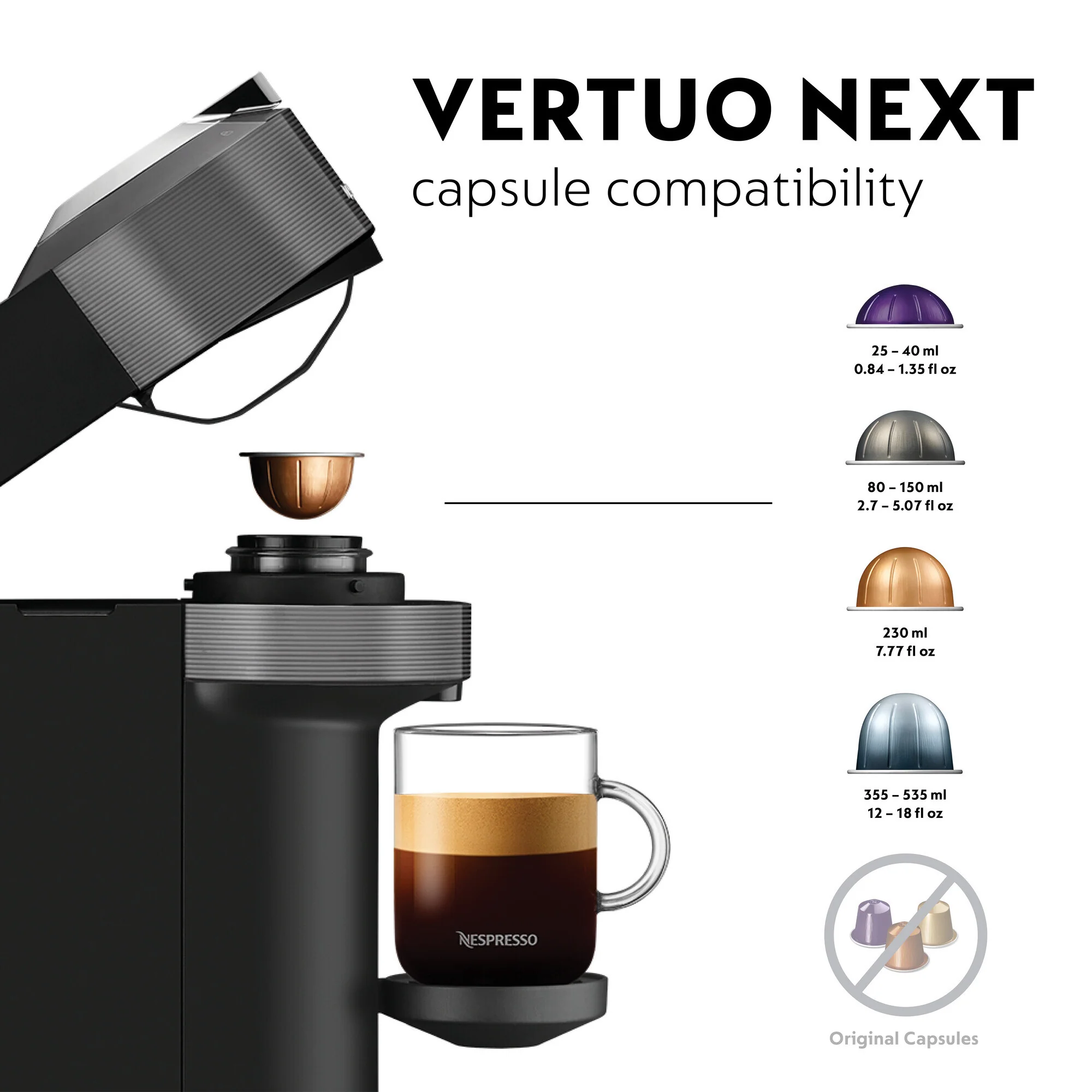DeLonghi VertuoNext Nespresso Coffee Machine with Aeroccino - Grey | ENV120.GYAE - Image 5