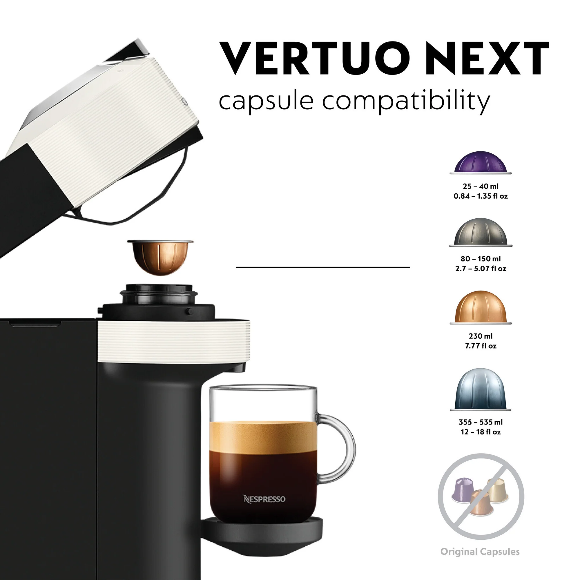 DeLonghi VertuoNext Nespresso Coffee Machine - White | ENV120.WAE - Image 5