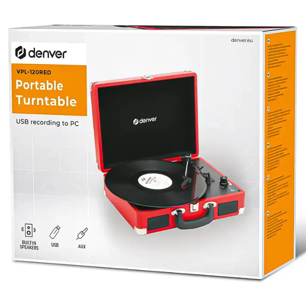 Denver Portable Turntable - Black | VPL-120B - Image 6