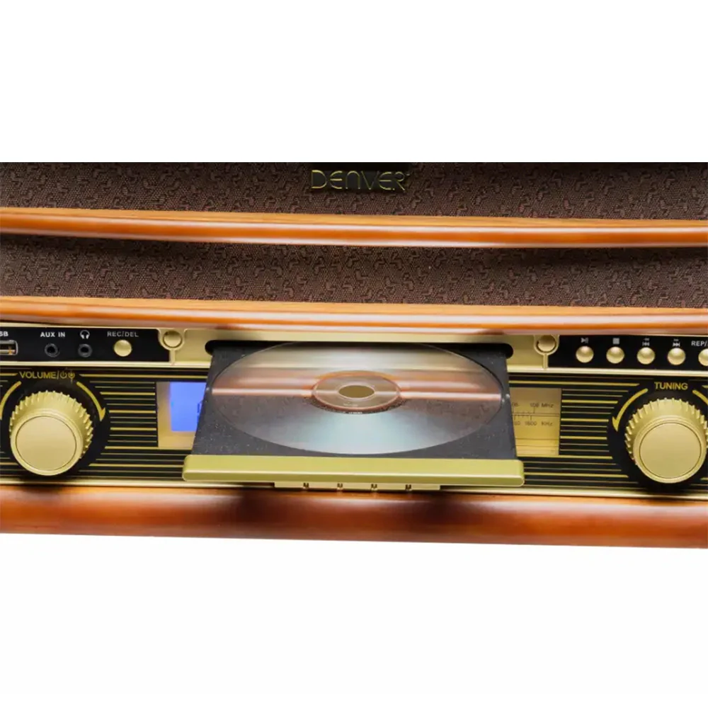 Denver Retro Music System with Turntable and Radio | MCR-50MK3 - Image 12