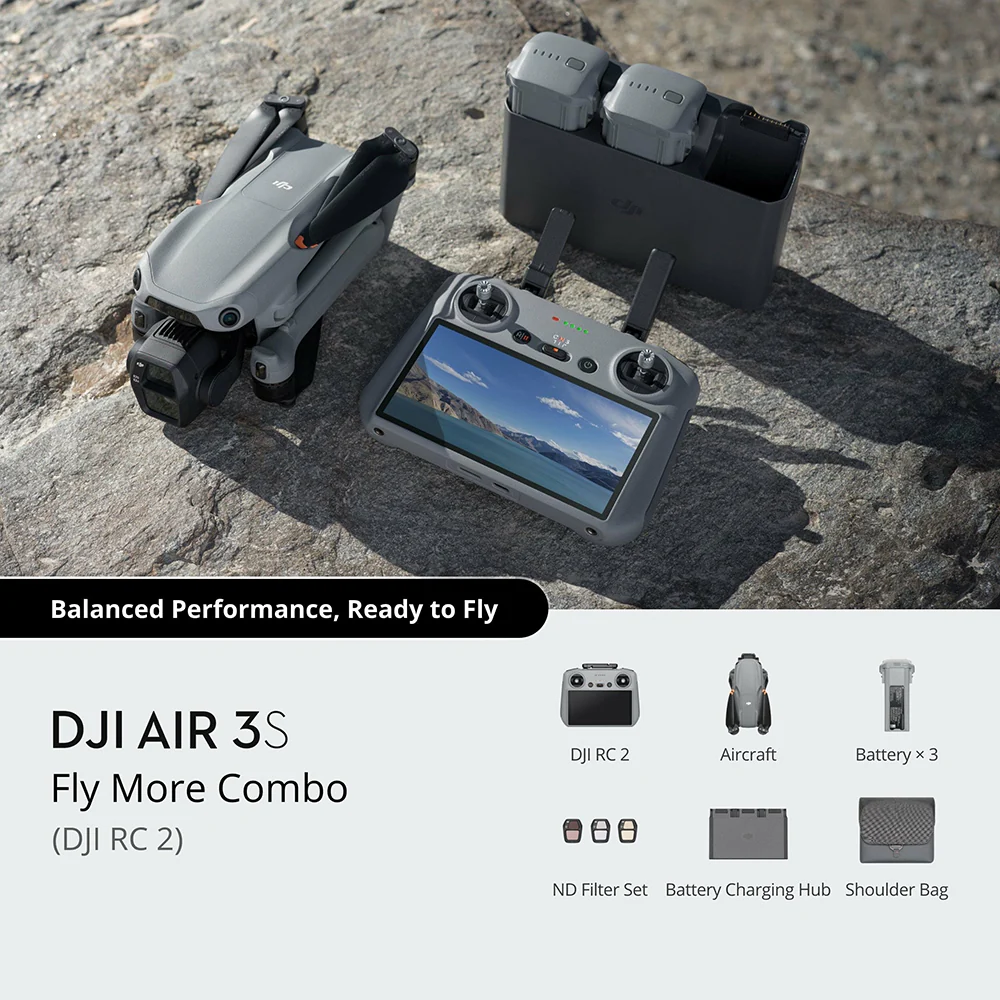 DJI Air 3S Fly More Combo (RC 2) Drone - Grey | CP.MA.00000816.01 - Image 7