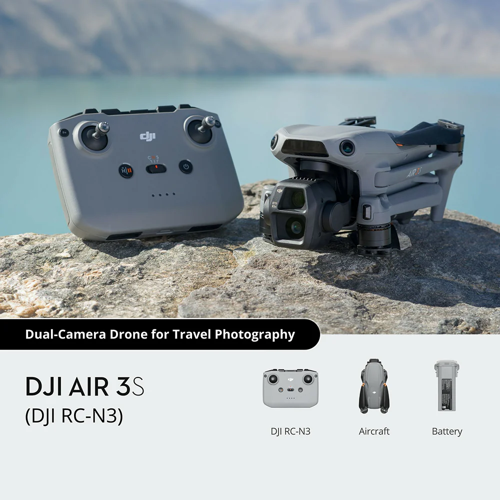 DJI Air 3S (RC-N3) Drone - Grey | CP.MA.00000814.01 - Image 6
