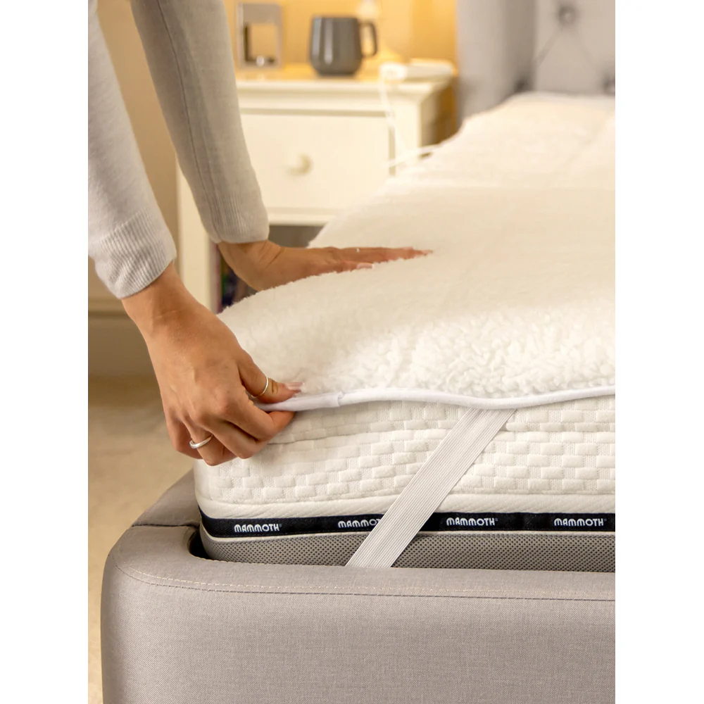 Dreamland Hunker Down Scandi Sherpa Single Underblanket with Single Controller - White | 16694C - Image 3