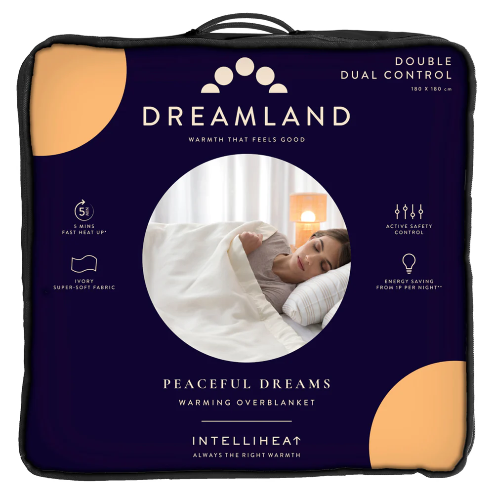 Dreamland Peaceful Dreams Double Warming Overblanket with Dual Controllers - Ivory | 16925 - Image 3