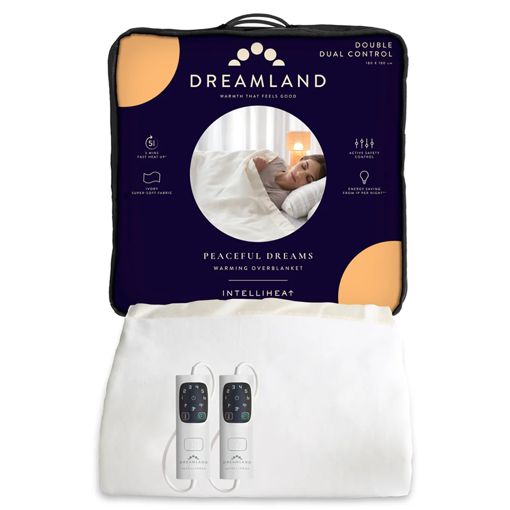 Dreamland Peaceful Dreams Double Warming Overblanket with Dual Controllers - Ivory | 16925 - Image 4